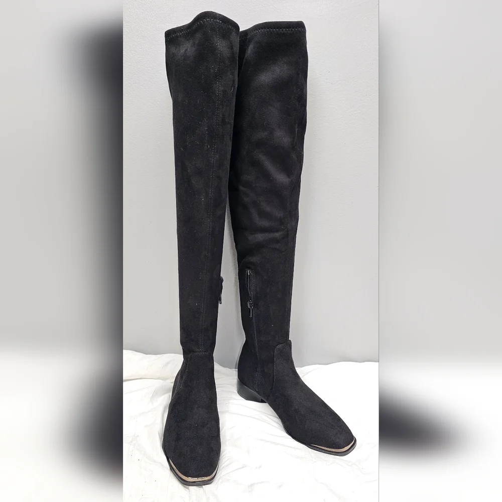 ALDO Women's Black Suede Over-the-Knee Boots Size 5 NEW
